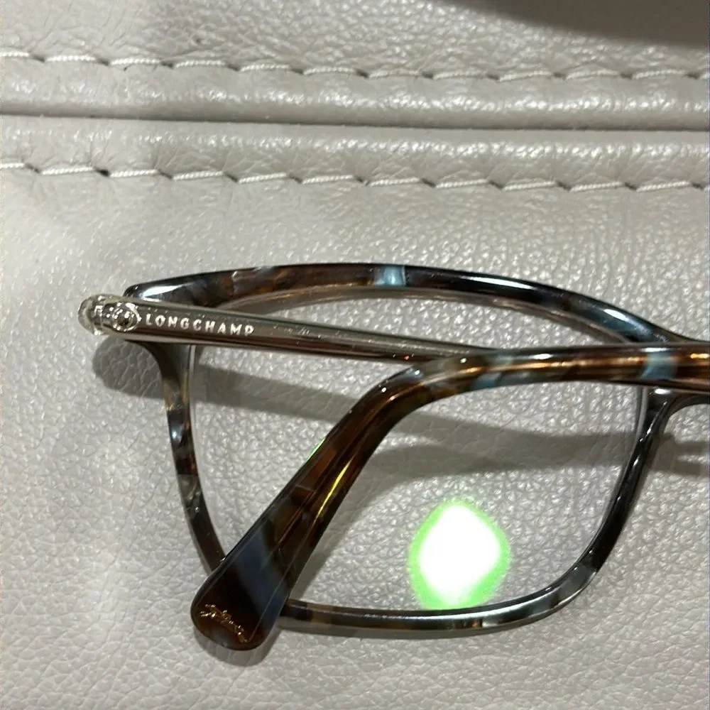 Longchamp  Glasses Classic Brown & Blue Tortoise Shell Design